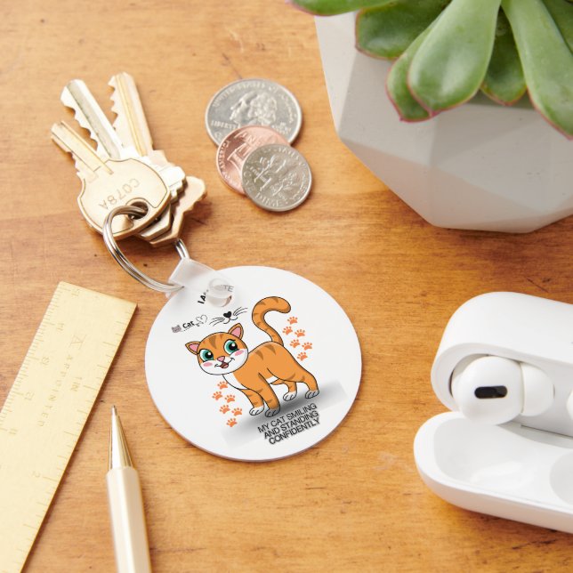 Chaveiro Pulseira de Gato Fofa | Acessório de Gatinho Adorá (Mesa)