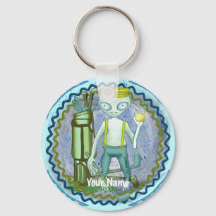 Chaveiro pulseira de golfe Alien de ficção científica