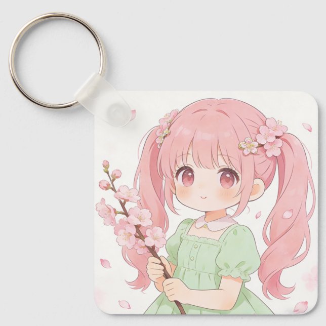 Chaveiro Pulseira de Meninas Primavera & Verão (Frente)