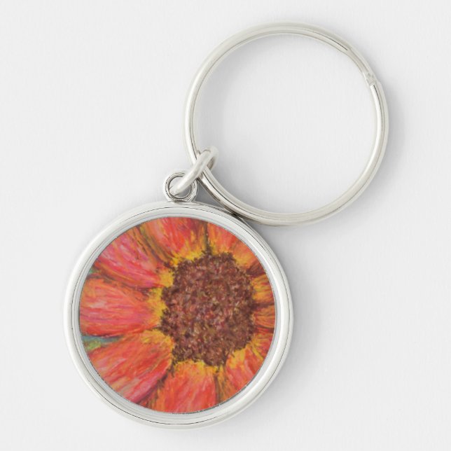 Chaveiro Pulseira de Metal com Girassol (Frente)