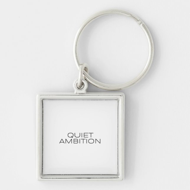 Chaveiro Pulseira de Metal com Gravura de Ambition Quiet (Frente)