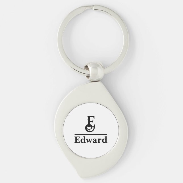 Chaveiro Pulseira de Metal com Nome Personalizado (Frente)