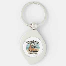 Chaveiro Pulseira de Metal com Vibrações Retrô de Praia