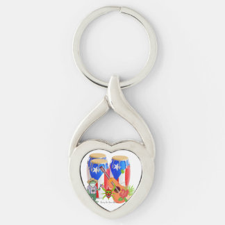 Chaveiro Pulseira de Metal Cultural de Porto Rico