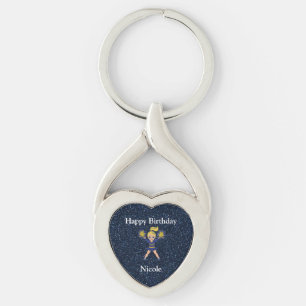 Chaveiro Pulseira de Metal de Aniversário de Loiras Porrist