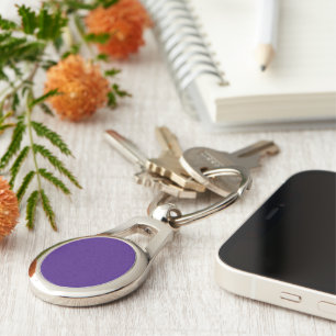 Chaveiro Pulseira de Metal Oval Roxo Monstro