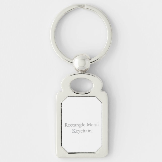 Chaveiro Pulseira de Metal Retangular (Frente)
