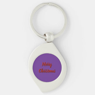 Chaveiro Pulseira de Metal Roxa - Feliz Natal