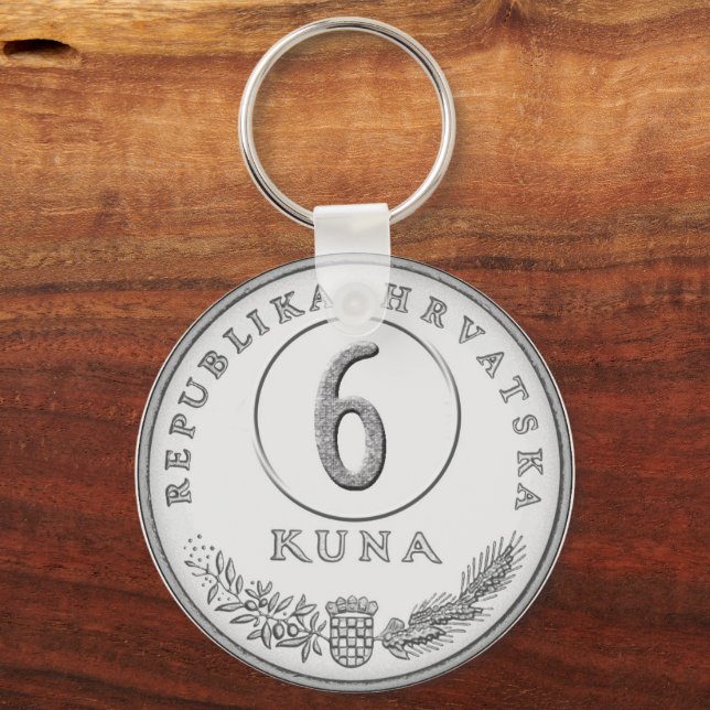 Chaveiro Pulseira de Moeda Kuna Croata – Verso Personalizáv (Frente)