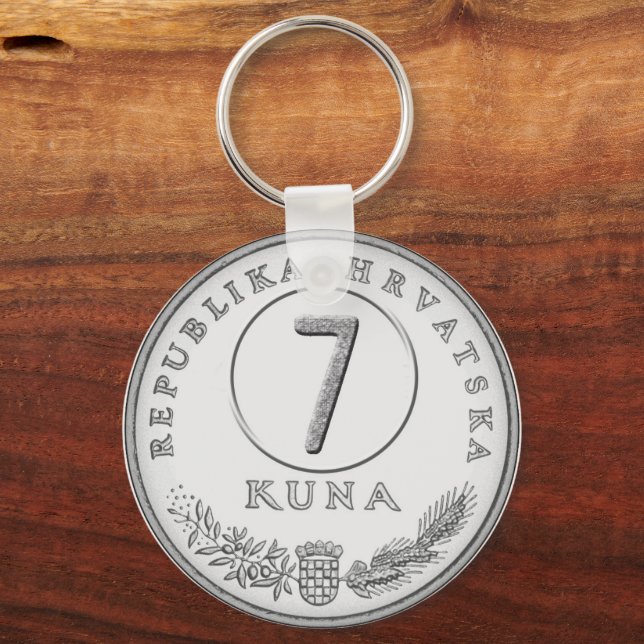 Chaveiro Pulseira de Moeda Kuna Croata – Verso Personalizáv (Frente)