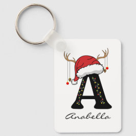 Chaveiro Pulseira de Natal Personalizada com Monograma para