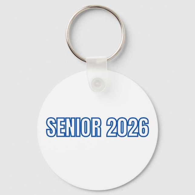 Chaveiro Pulseira de Nome Personalizado Azul Varsity Senior (Frente)
