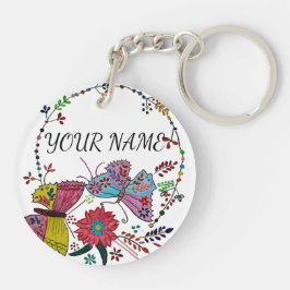 Chaveiro Pulseira de Nome Personalizado Boho Mandala Borbol