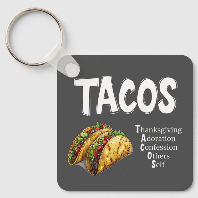 Chaveiro Pulseira de Oração TACOS (Frente)