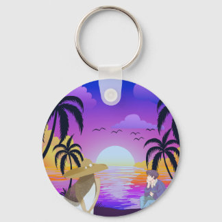 Chaveiro Pulseira de Praia do Pôr do Sol