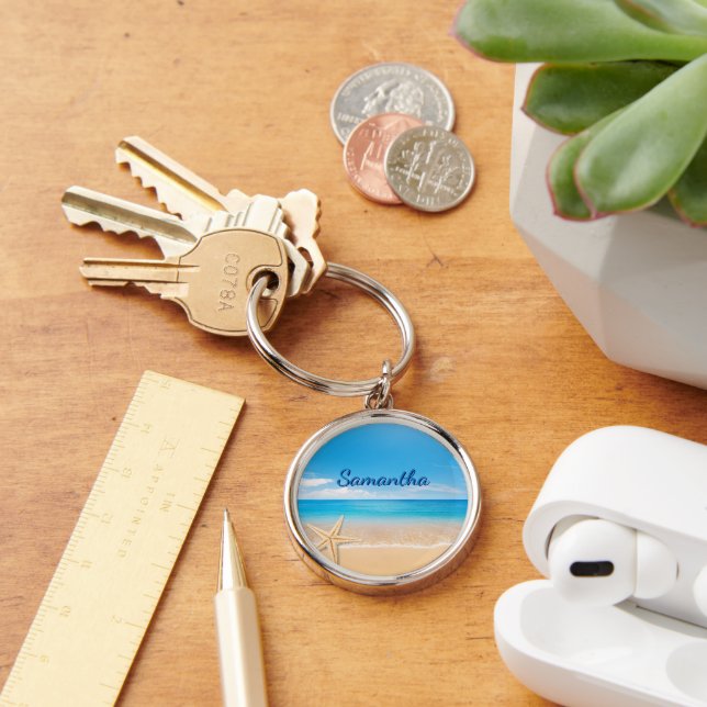 Chaveiro Pulseira de Praia Personalizada | Pulseira com Nom (Mesa)