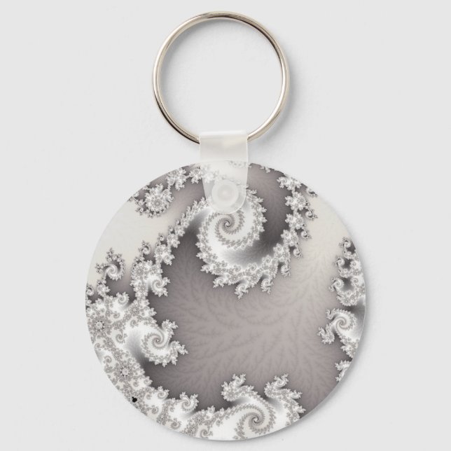 Chaveiro Pulseira de Prata com Espiral Dupla (Frente)