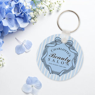 Chaveiro Pulseira de Salão de Beleza com Arco Azul Ornado