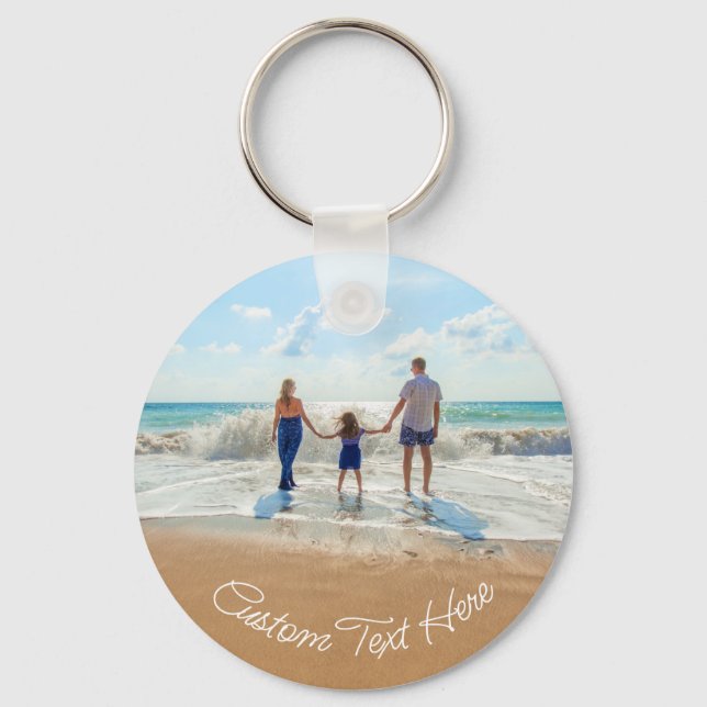 Chaveiro Pulseira de Tecla com Texto e Foto Personalizada S (Frente)