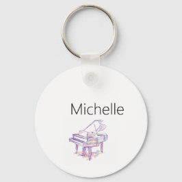 Chaveiro Pulseira de Teclado de Piano e Notas Musicais