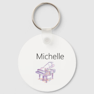 Chaveiro Pulseira de Teclado de Piano e Notas Musicais