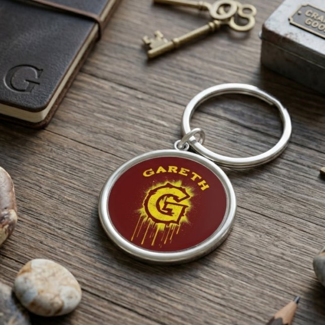 Chaveiro Pulseira de Teclas com Monograma de Grafite Urbano (Criador carregado)