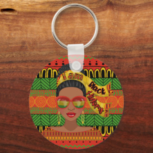 Chaveiro Pulseira de Teclas da História Negra Multi Moda