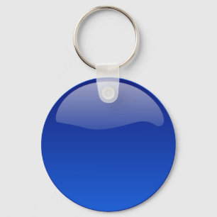 Chaveiro Pulseira de Teclas de Botão Brilhante Azul