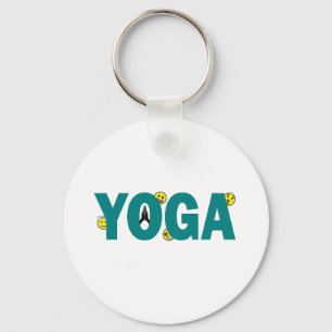 Chaveiro Pulseira de Teclas de Emoji de Yoga