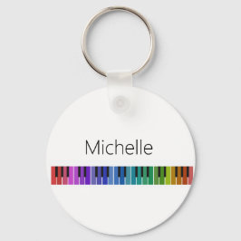 Chaveiro Pulseira de Teclas de Piano e Notas Musicais