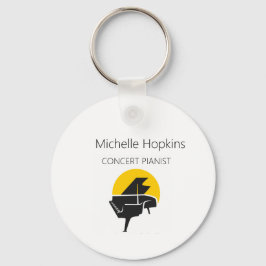 Chaveiro Pulseira de Teclas de Piano e Notas Musicais