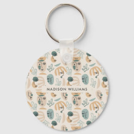 Chaveiro Pulseira de Teclas Monograma Moderno Minimalista
