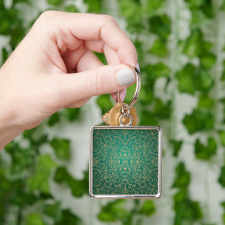 Chaveiro Pulseira de Teclas Quadrada com Padrão Decorativo