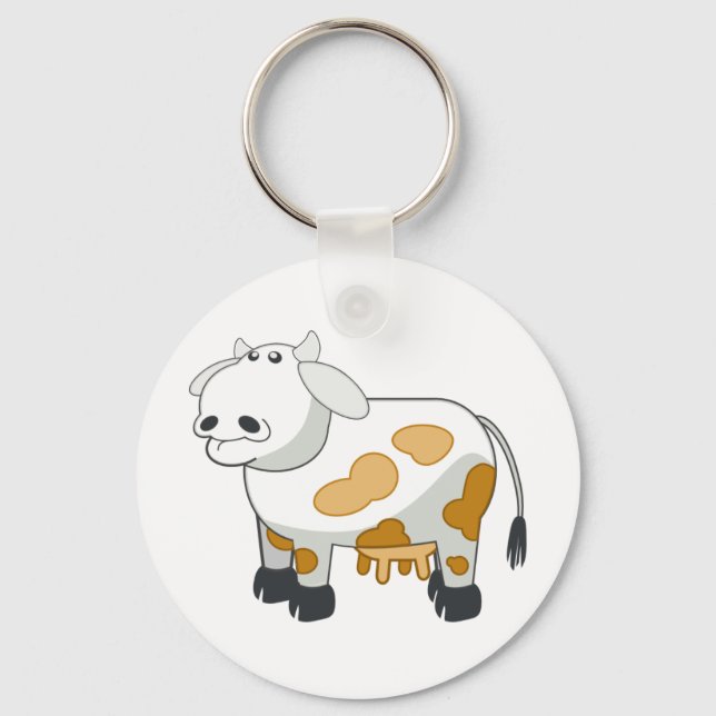 Chaveiro Pulseira de Vaca Leiteira de Desenho Animado (Frente)