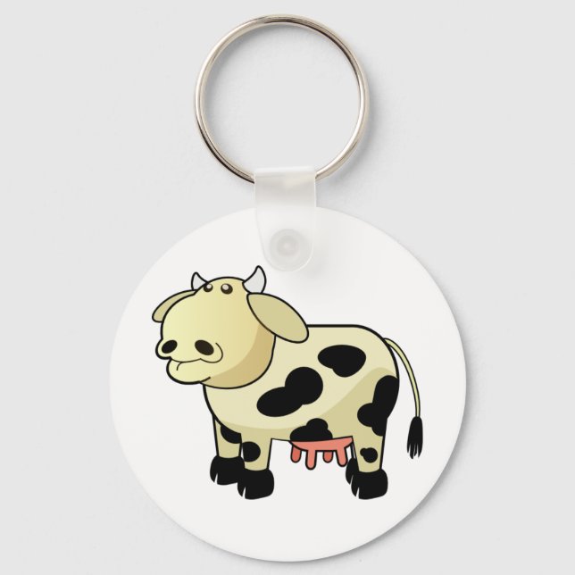 Chaveiro Pulseira de Vaca Leiteira de Desenho Animado (Frente)
