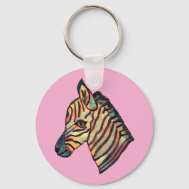 Chaveiro Pulseira de Zebra Colorida