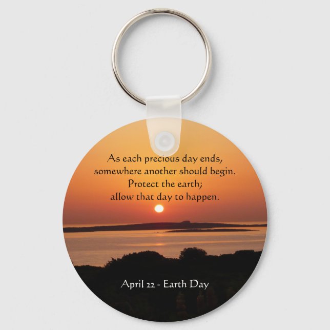 Chaveiro Pulseira do Dia da Terra ao Pôr do Sol (Frente)