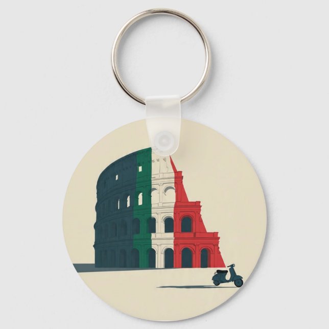 Chaveiro Pulseira em forma de círculo do Coliseu inspirada  (Frente)