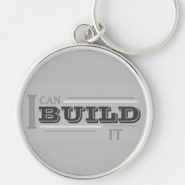Chaveiro Pulseira "Eu Posso Construir" (Cinza)