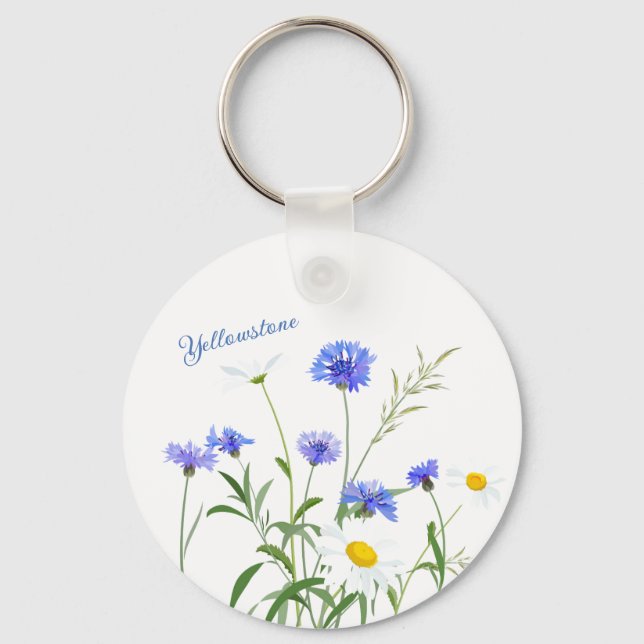 Chaveiro Pulseira-Flores Silvestres de Yellowstone (Frente)