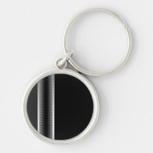 Chaveiro Pulseira Industrial Prata e Preta