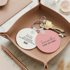 Chaveiro Pulseira Minimalista Feminina | Bege Rosa