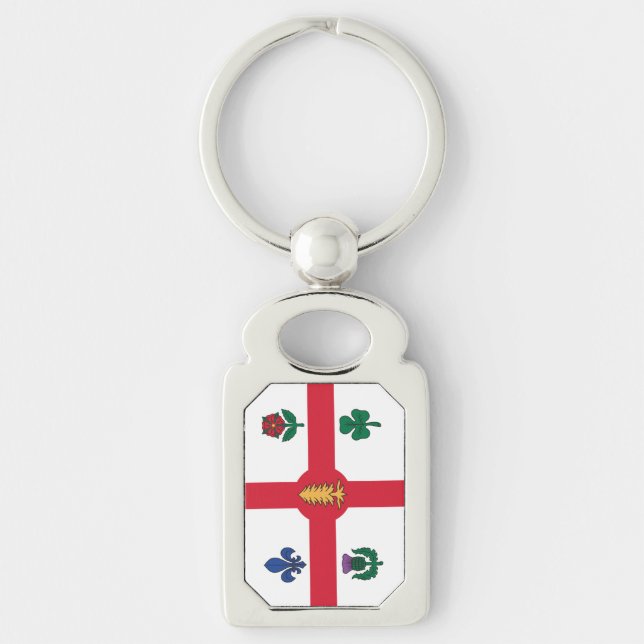 Chaveiro Pulseira patriótica com a Bandeira de Montreal, Ca (Frente)