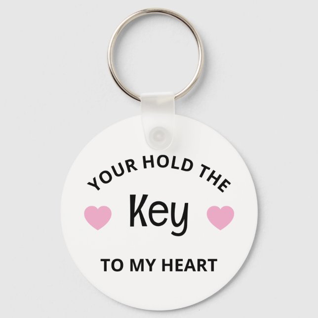 Chaveiro Pulseira Personalizada Chave Para Meu Coração (Frente)