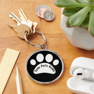 Chaveiro Pulseira Personalizada com Impressão de Pata de Ca