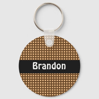 Chaveiro Pulseira Personalizada com Xadrez Caramelo
