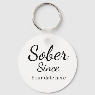 Chaveiro Pulseira Personalizada “Sóbrio Desde” - Data de So
