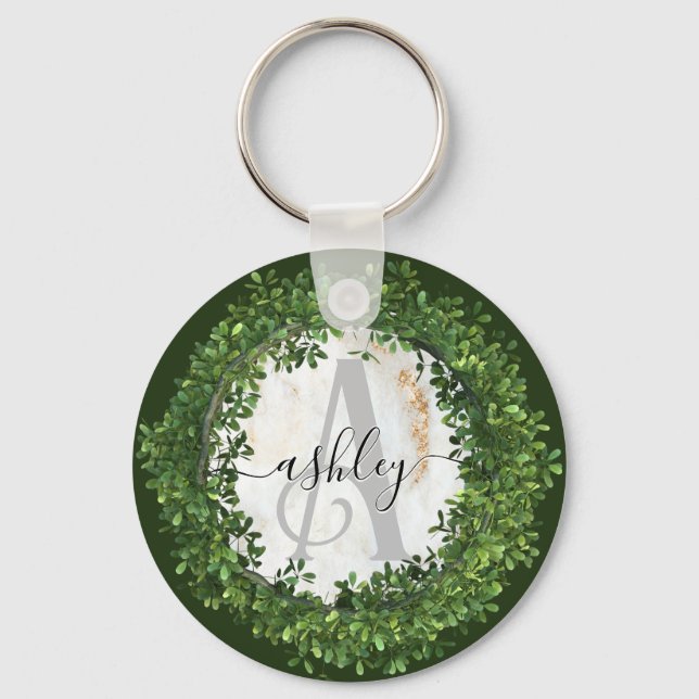 Chaveiro Pulseira Personalizada Única com Tema Botânico  (Frente)