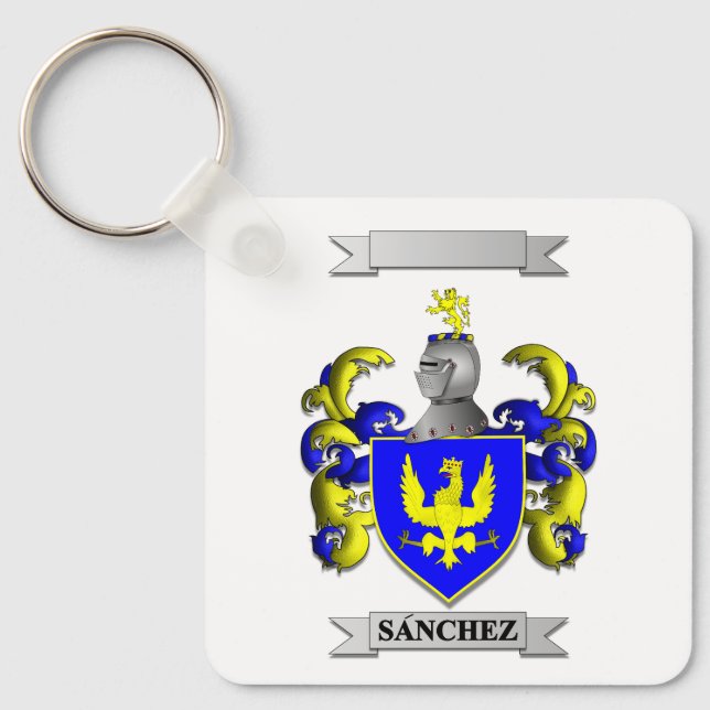 Chaveiro Pulseira Sanchez Sobrenome e Escudo (Frente)