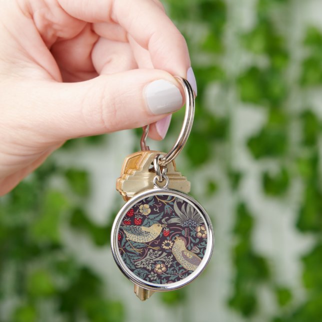 Chaveiro Pulseira William Morris Strawberry Thief (Mão)